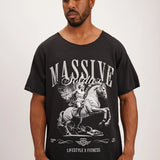 Pegasus Gym Shirt Oversize Black