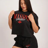 Red Life Oversize Crop Shirt