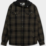 Pioneer-Padded Hooded Flannel Shirt
