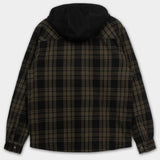 Pioneer-Padded Hooded Flannel Shirt